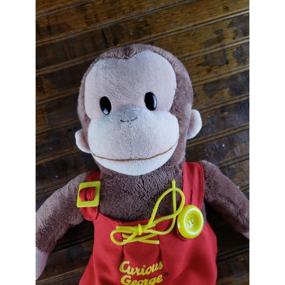 10" Curious George Teach Me Stuffed‎ GUND Monkey Preschool Button Function Toy - Picture 2 of 5
